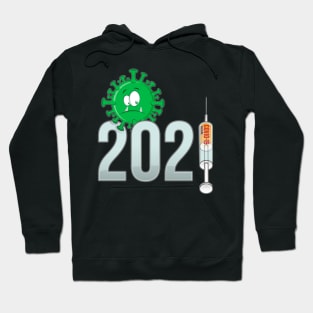 Cartoon Funny Covid Vaccination Awareness 2021 Hoodie